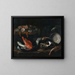 Nature morte avec du poisson et des huîtres - Giovanni Battista Recco — framed artwork on a wall