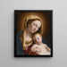 Virgin and Child - Giovanni Battista Salvi da Sassoferrato — framed artwork on a wall