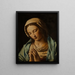 Virgin Mary praying - Giovanni Battista Salvi da Sassoferrato — framed artwork on a wall