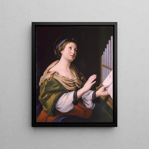Sainte Cécile - Giovanni Battista Salvi da Sassoferrato — framed artwork on a wall