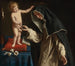 Saint Catherine of Siena receiving the crown of thorns from the Child Jesus - Giovanni Battista Salvi da Sassoferrato — artwork view