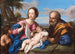 The Holy Family with the Child Saint John the Baptist - Giovanni Battista Salvi da Sassoferrato — artwork view