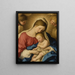 La Vierge à l'Enfant avec deux putti - Giovanni Battista Salvi da Sassoferrato — framed artwork on a wall
