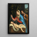 The Virgin and Saint Joseph with the Sleeping Child Jesus - Giovanni Battista Salvi da Sassoferrato — framed artwork on a wall