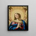 The Virgin in Prayer Surrounded by Putti - Giovanni Battista Salvi da Sassoferrato — framed artwork on a wall