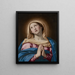 The Virgin in Prayer - Giovanni Battista Salvi da Sassoferrato — framed artwork on a wall