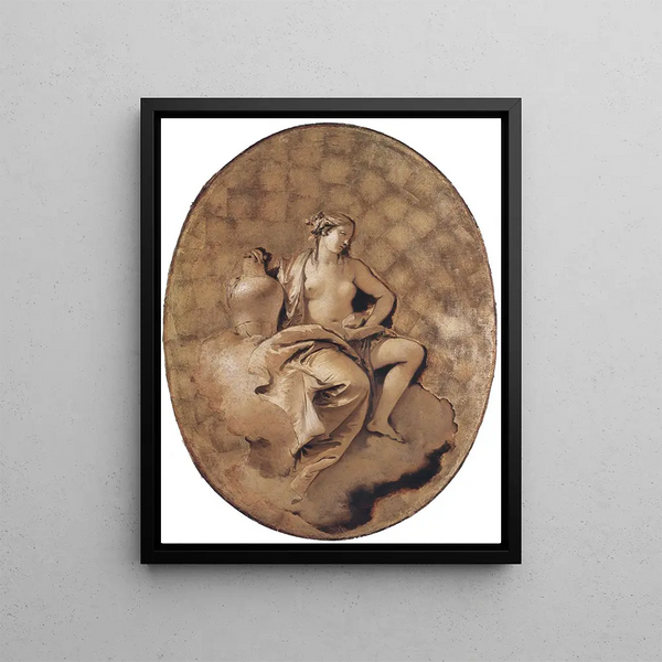 an allegorical female figure - Giovanni Battista Tiepolo — framed artwork on a wall