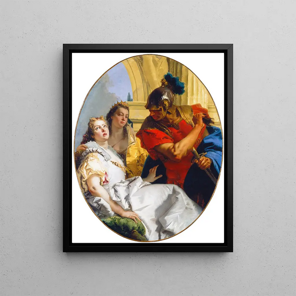 Scene from ancient history - Giovanni Battista Tiepolo — framed artwork on a wall