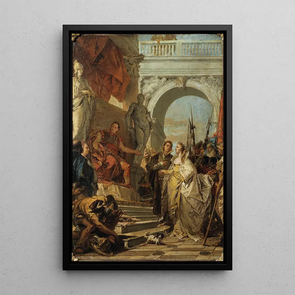 La Continence de Scipion - Giovanni Battista Tiepolo — framed artwork on a wall