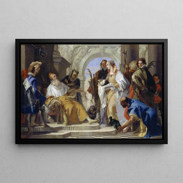 the Saints Patrons of the Crotta family - Giovanni Battista Tiepolo — framed artwork on a wall