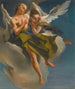 Two angels in flight - Giovanni Battista Tiepolo — artwork view