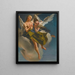 Two angels in flight - Giovanni Battista Tiepolo — framed artwork on a wall