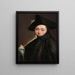 Young woman with tricorn hat - Giovanni Battista Tiepolo — framed artwork on a wall