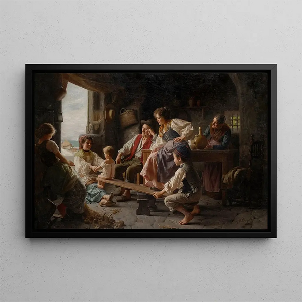 La balançoire - Giovanni Battista Torriglia — framed artwork on a wall