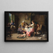 Landscape of the countryside with wandering monk - Giovanni Battista Torriglia — framed artwork on a wall
