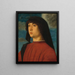 Portrait of a Young Man in Red - Giovanni Bellini — framed artwork on a wall