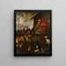 Les animaux entrant dans l'arche de Noé - Giovanni Benedetto Castiglione — framed artwork on a wall