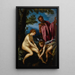 Venus, Cupid, and Pan - Giovanni Biliverti — framed artwork on a wall