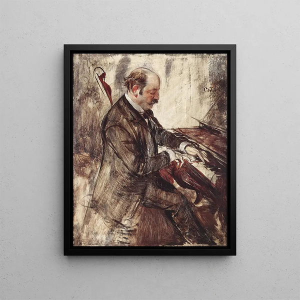 The pianist - Giovanni Boldini — framed artwork on a wall