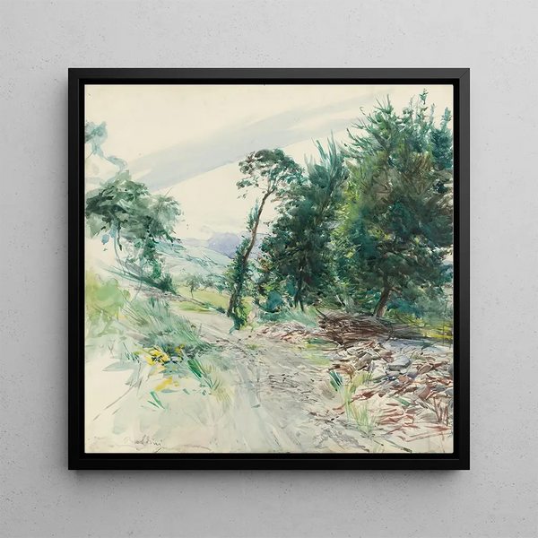 La Route - Giovanni Boldini — framed artwork on a wall