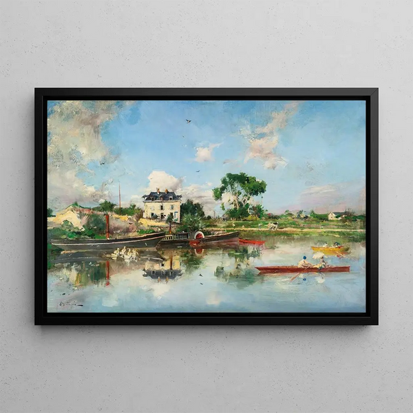 La Seine - Giovanni Boldini — framed artwork on a wall
