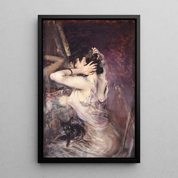 La Toilette - Giovanni Boldini — framed artwork on a wall