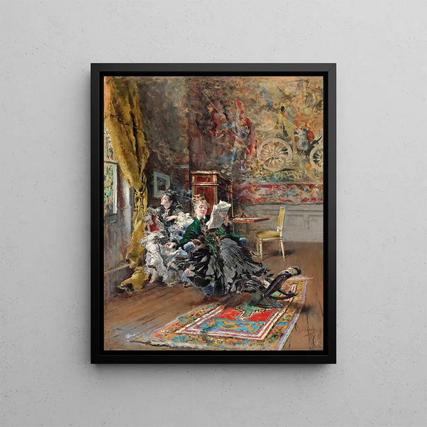 Les Parisiennes - Giovanni Boldini — framed artwork on a wall