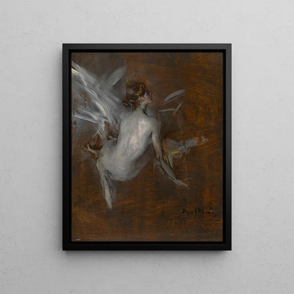 Nude Model Painting - Giovanni Boldini — framed artwork on a wall
