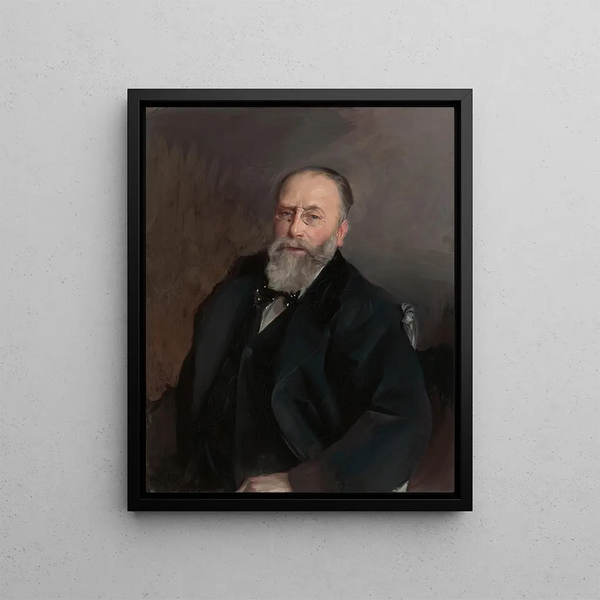 Portrait of Baron de Rothschild - Giovanni Boldini — framed artwork on a wall