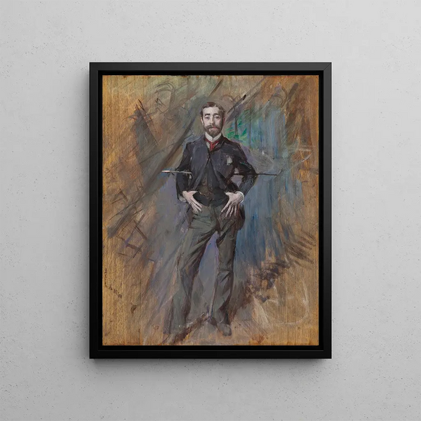 Portrait of John Singer Sargent - Giovanni Boldini — framed artwork on a wall