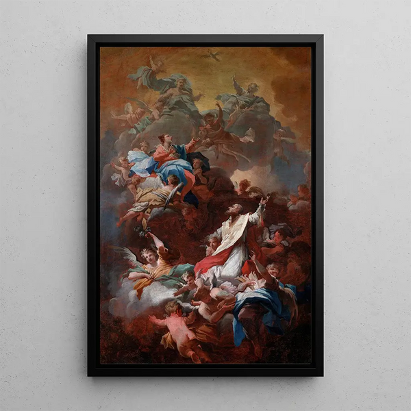 La Gloire de Saint Philippe Neri - Giovanni Camillo Sagrestani — framed artwork on a wall