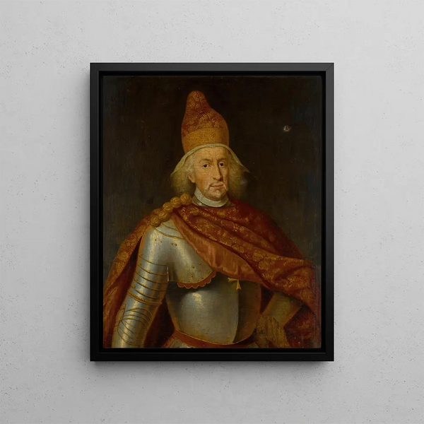 Portrait of Doge Francesco Morosini - Giovanni Carboncino — framed artwork on a wall
