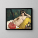 Une odalisque avec un éventail rouge - Giovanni Costa — framed artwork on a wall