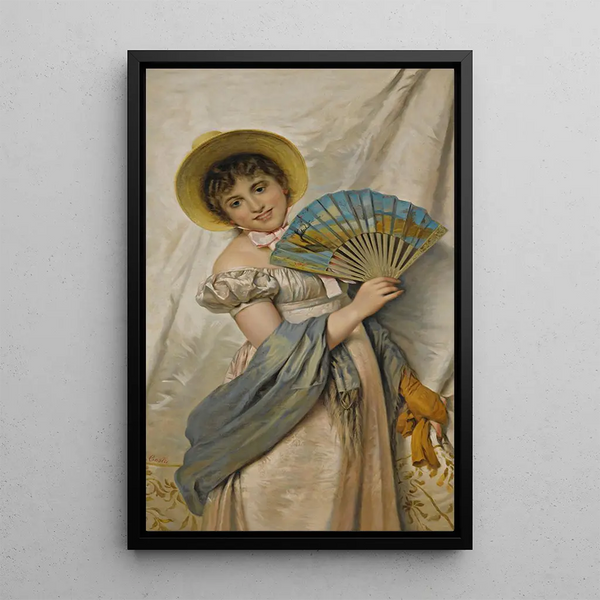 Son nouvel éventail - Giovanni Costa — framed artwork on a wall