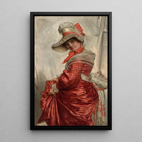 Showing the new dress - Giovanni Costa — framed artwork on a wall