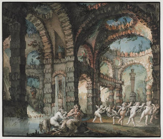 Family of satyrs with dancing cherubs - Giovanni David — artwork view