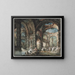 Family of satyrs with dancing cherubs - Giovanni David — framed artwork on a wall