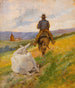 Buttero à cheval et mule blanche - Giovanni Fattori — artwork view