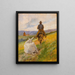 Buttero à cheval et mule blanche - Giovanni Fattori — framed artwork on a wall