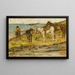 Landscape with Horses - Giovanni Fattori — framed artwork on a wall