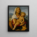 Virgin and Child in a landscape - Giovanni Francesco Caroto — framed artwork on a wall