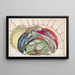 Savants consulting books and a globe - Giovanni Francesco Costa — framed artwork on a wall