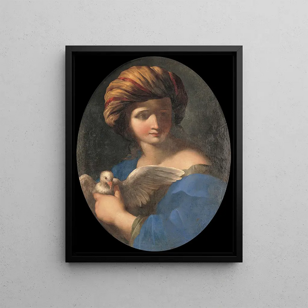 L'innocence - Giovanni Francesco Romanelli — framed artwork on a wall
