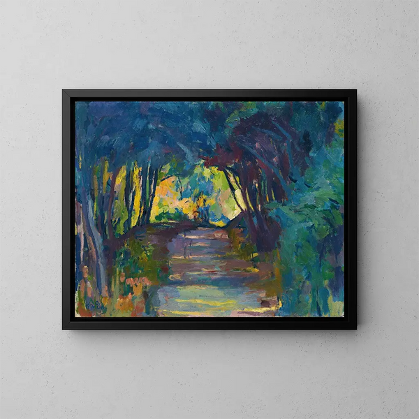 Chemin forestier - Giovanni Giacometti — framed artwork on a wall