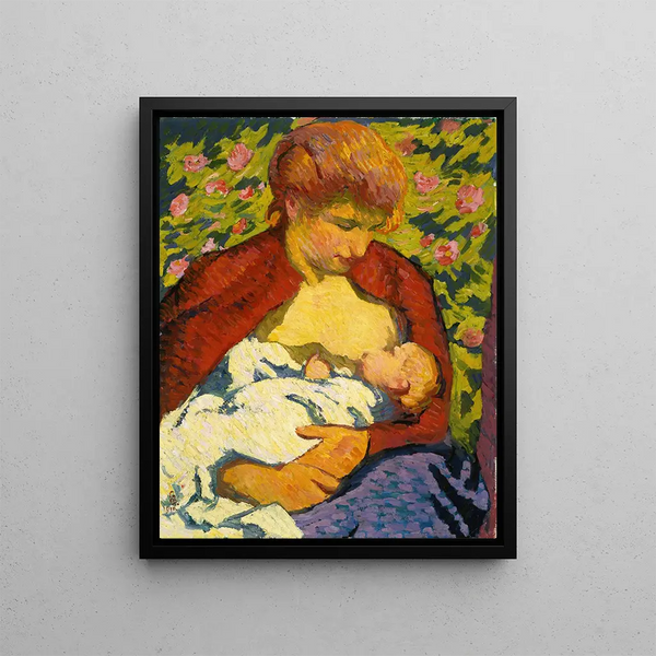 Young Mother - Giovanni Giacometti — framed artwork on a wall