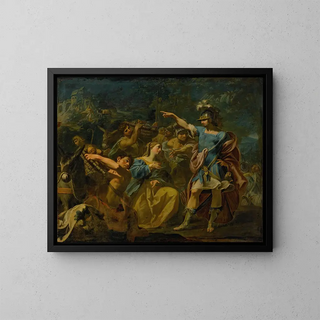 David meeting Abigail - Giovanni Gioseffo dal Sole — framed artwork on a wall