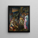 The Resurrection of Lazarus - Giovanni Girolamo Muziano — framed artwork on a wall