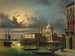 La Punta della Dogana et Santa Maria della Salute à Venise au clair de lune - Giovanni Grubacs — artwork view