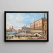 Venice painting, view of the Doge's Palace and Santa Maria della Salute - Giovanni Grubacs — framed artwork on a wall