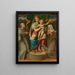 The Virgin and Child with Saint Francis and Saint Clare - Giovanni Maria Butteri — framed artwork on a wall